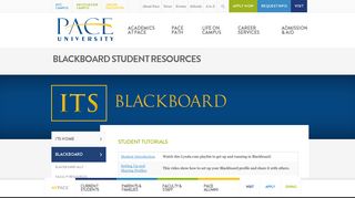 Blackboard Student Resources | PACE UNIVERSITY