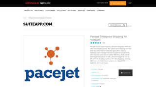 Pacejet Enterprise Shipping for NetSuite - SuiteApp.com