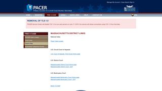 Massachusetts District Links - Pacer