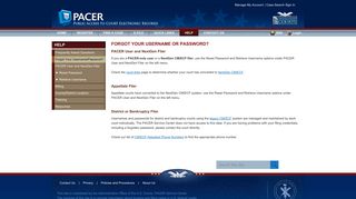 Forgot Your Password? - Pacer