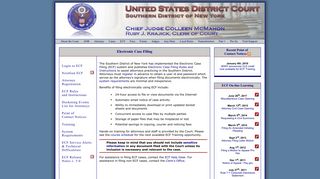 ECF - US District Court • Southern District of New York