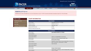 PACER- Court Information
