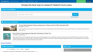 PacerMonitor Federal Court Case Tools