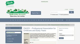 PACEY - Professional Association for Childcare and Early Years ...