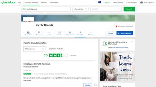 Pacific Brands Employee Benefits and Perks | Glassdoor.com.au