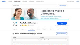 Working at Pacific Dental Services: 403 Reviews | Indeed.com