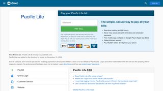 Pacific Life: Login, Bill Pay, Customer Service and Care Sign-In - Doxo