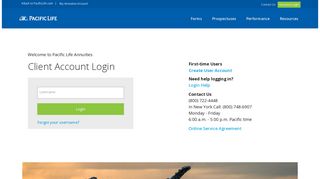 Client Login - Pacific Life