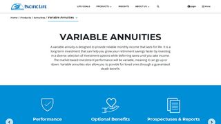Variable Annuities | Pacific Life
