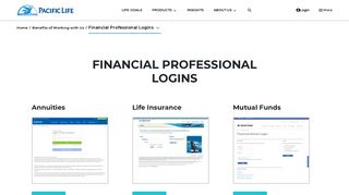 Financial Professional Logins | Pacific Life