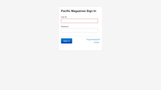 Login - Pacific Magazines