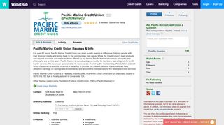 Pacific Marine Credit Union Reviews - WalletHub