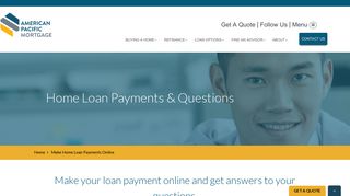 Make Home Loan Payments Online | American Pacific Mortgage