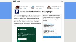 Pacific Premier Bank Online Banking Login - CC Bank