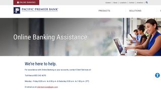 Online Banking Assistance | Pacific Premier Bank | Irvine, CA ...