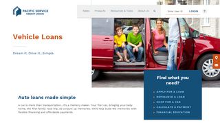 Vehicle Loans | Pacific Service Credit Union