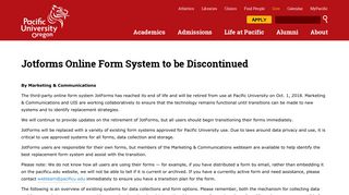 Pacific University Forms · Login