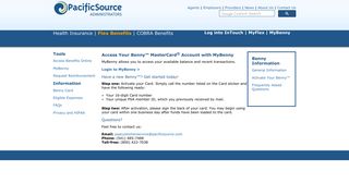 MyBenny Information from PacificSource Administrators