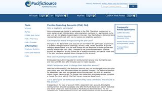 Flexible Spending Account FAQ for Employers - PacificSource ...