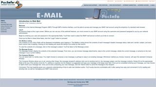Introduction to Web Mail - PacInfo