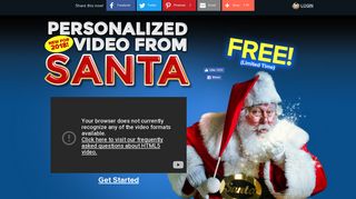 Get Your FREE Personalized Video from Santa! - Package From Santa