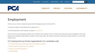 Employment | Careers| Jobs | Job Opportunities | PCA