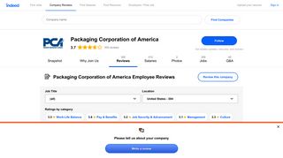Working at Packaging Corporation of America: 303 Reviews ...