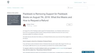 Packback is Removing Support for Packback Books on August 7th ...