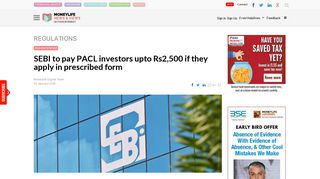 SEBI to pay PACL investors upto Rs2,500 if they apply in prescribed ...