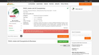 PACL India Ltd Customer Care, Consumer Complaints and Reviews