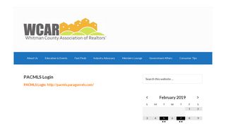 PACMLS Login - Whitman County Association of Realtors