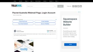 Pacnet australia Webmail page, Login Account - TeleCoz