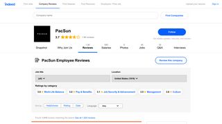 Working at PacSun: 1,908 Reviews | Indeed.com