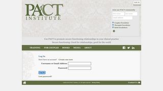 Login Page - The PACT Institute