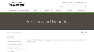 Pension and Benefits | Tenneco Inc.