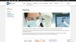 PacTox Supplies, Products and Equipment - MDSupplies