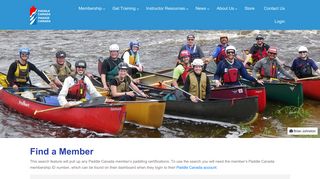 Find a Member | Paddle Canada