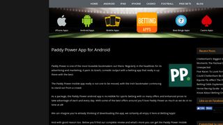 Paddy Power Android App Guide & Review - BettingApps