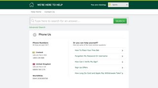 Support Login - Paddy Power