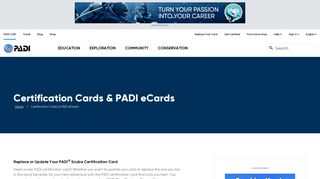 Certification Cards & PADI eCards | PADI