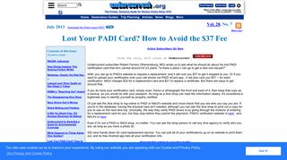 Lost Your PADI Card? How to Avoid the $37 Fee: Undercurrent 07 ...