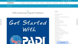 PADI eLearning Program Problems with log in - Easy Divers Cyprus