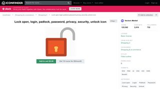 Lock open, login, padlock, password, privacy, security, unlock icon