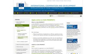Apply online (e-Calls PROSPECT) | International Cooperation and ...