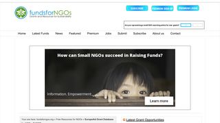 EuropeAid Grant Database for NGOs: PADOR - Funds for NGOs
