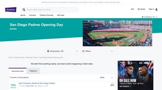 San Diego Padres Opening Day tickets - StubHub