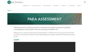 PAEA Assessment - Physician Assistant Education Association