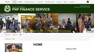 PNP Finance Service Website - Home