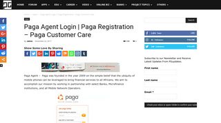 Paga Agent Login | Paga Registration - Paga Customer Care – PG ...