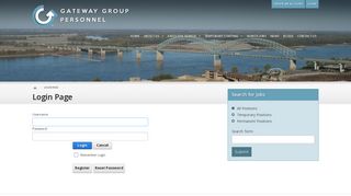 Gateway Group Personnel > Login Page